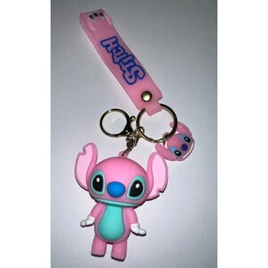 New Pink and blue stitch keychain.